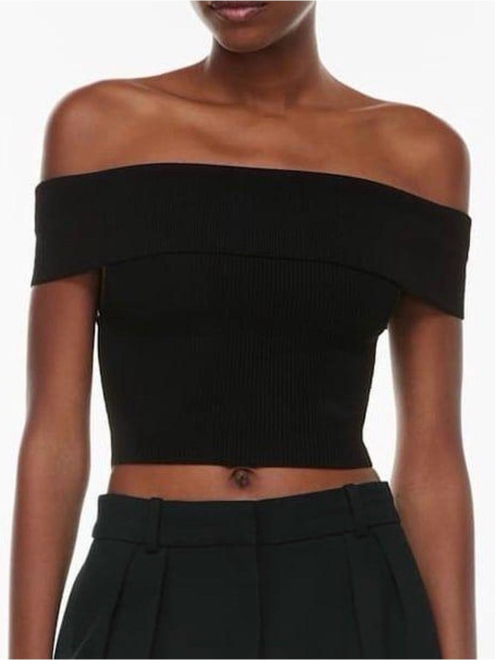 Aritzia Babaton Sculpt Knit Off the shoulder top